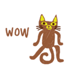 Brown Meaw ; Simple cat（個別スタンプ：1）