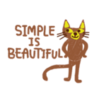 Brown Meaw ; Simple cat（個別スタンプ：10）