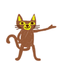 Brown Meaw ; Simple cat（個別スタンプ：14）