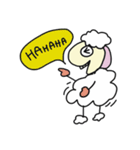 Funny White Sheep（個別スタンプ：4）