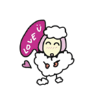 Funny White Sheep（個別スタンプ：7）