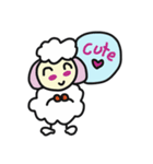 Funny White Sheep（個別スタンプ：8）