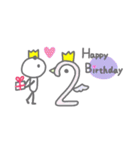 パンダのお誕生日カード☆(1歳～40歳)（個別スタンプ：2）