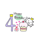 パンダのお誕生日カード☆(1歳～40歳)（個別スタンプ：4）