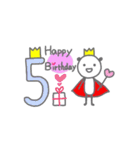 パンダのお誕生日カード☆(1歳～40歳)（個別スタンプ：5）
