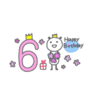 パンダのお誕生日カード☆(1歳～40歳)（個別スタンプ：6）