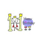 パンダのお誕生日カード☆(1歳～40歳)（個別スタンプ：11）