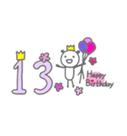 パンダのお誕生日カード☆(1歳～40歳)（個別スタンプ：13）