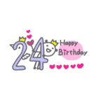 パンダのお誕生日カード☆(1歳～40歳)（個別スタンプ：24）