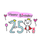 パンダのお誕生日カード☆(1歳～40歳)（個別スタンプ：25）