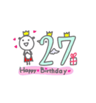 パンダのお誕生日カード☆(1歳～40歳)（個別スタンプ：27）