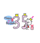 パンダのお誕生日カード☆(1歳～40歳)（個別スタンプ：35）