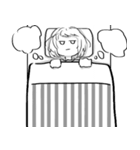 ねぐせ女子（個別スタンプ：4）