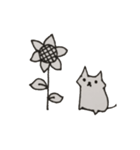 cat and flower（個別スタンプ：2）