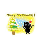 大人可愛い♪Xmas＆お正月の黒猫スタンプ（個別スタンプ：10）