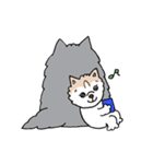 SiberianHuskyのルーちゃん＆サスケくん。（個別スタンプ：35）