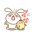 Cute Big Ear Rabbit ＆ Chicken（個別スタンプ：18）