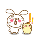 Cute Big Ear Rabbit ＆ Chicken（個別スタンプ：19）