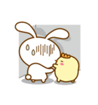 Cute Big Ear Rabbit ＆ Chicken（個別スタンプ：24）
