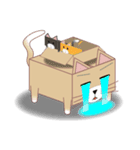 Carton animals-Cats articles（個別スタンプ：32）