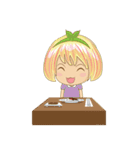 Cute Blonde Girl（個別スタンプ：7）