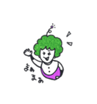 カラフルヘアーピープル（個別スタンプ：3）