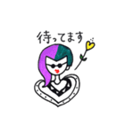 カラフルヘアーピープル（個別スタンプ：4）