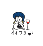 カラフルヘアーピープル（個別スタンプ：14）