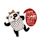 Life is too short : Cute Bear（個別スタンプ：16）