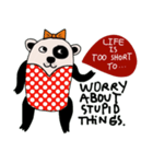 Life is too short : Cute Bear（個別スタンプ：21）