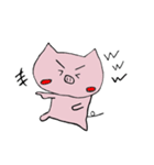 つり眉ブタさん（個別スタンプ：3）