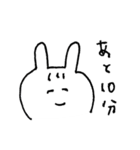 とりあえず微笑み返し。わらウサさん。（個別スタンプ：19）