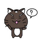 a cat is brown（個別スタンプ：25）