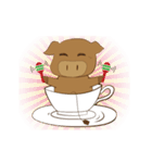 Cup pig move（個別スタンプ：5）