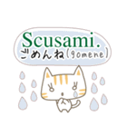 「再販」可愛い猫のイタリア語と日本語(1)（個別スタンプ：16）