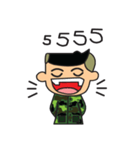 soldier face numb（個別スタンプ：1）