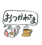 デカ文字ウサギ ふきだし編（個別スタンプ：18）