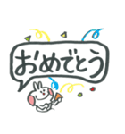 デカ文字ウサギ ふきだし編（個別スタンプ：37）