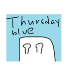 Blue everyday（個別スタンプ：4）