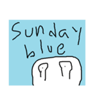 Blue everyday（個別スタンプ：7）