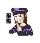 Purple ＆ Black Stripe（個別スタンプ：16）