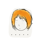 A Little Girl Short Hair Mood（個別スタンプ：3）