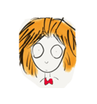 A Little Girl Short Hair Mood（個別スタンプ：5）