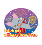2017 NEW YEAR Cat and scooter（個別スタンプ：2）