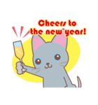 2017 NEW YEAR Cat and scooter（個別スタンプ：9）
