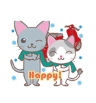 2017 NEW YEAR Cat and scooter（個別スタンプ：15）