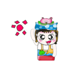 Hello！ My name is Hanaka. I love frog！！（個別スタンプ：17）