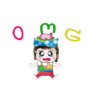 Hello！ My name is Hanaka. I love frog！！（個別スタンプ：24）