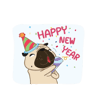 Kaoneaw The Pug HAPPY NEW YEAR（個別スタンプ：1）