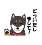日本の黒柴犬。（個別スタンプ：9）